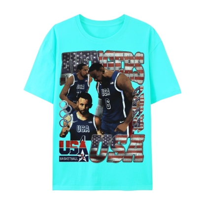 Casual Short Sleeve T-Shirt "Avengers" Team USA T-Shirt (DS)