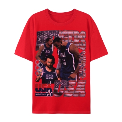 Casual Short Sleeve T-Shirt "Avengers" Team USA T-Shirt (DS)