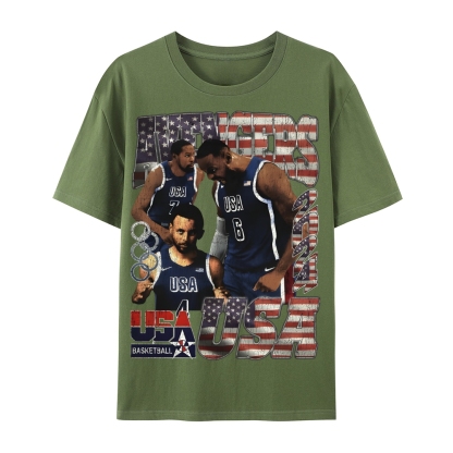 Casual Short Sleeve T-Shirt "Avengers" Team USA T-Shirt (DS)