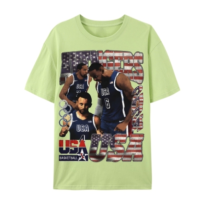 Casual Short Sleeve T-Shirt "Avengers" Team USA T-Shirt (DS)