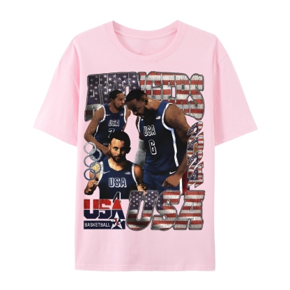 Casual Short Sleeve T-Shirt "Avengers" Team USA T-Shirt (DS)