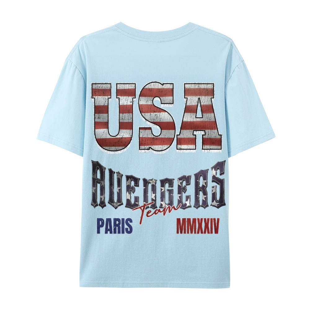 Casual Short Sleeve T-Shirt "Avengers" Team USA T-Shirt (DS)