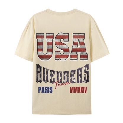 Casual Short Sleeve T-Shirt "Avengers" Team USA T-Shirt (DS)