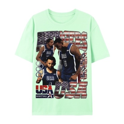 Casual Short Sleeve T-Shirt "Avengers" Team USA T-Shirt (DS)