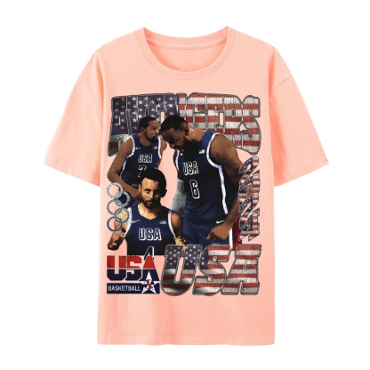 Casual Short Sleeve T-Shirt "Avengers" Team USA T-Shirt (DS)