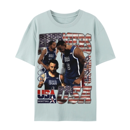 Casual Short Sleeve T-Shirt "Avengers" Team USA T-Shirt (DS)