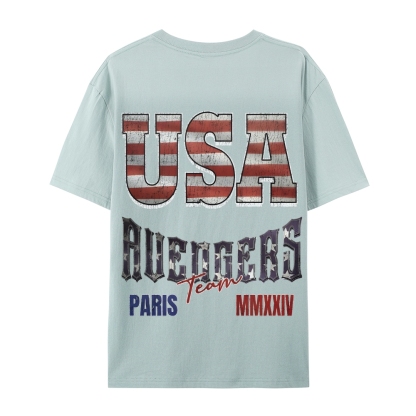 Casual Short Sleeve T-Shirt "Avengers" Team USA T-Shirt (DS)