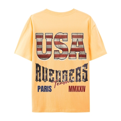 Casual Short Sleeve T-Shirt "Avengers" Team USA T-Shirt (DS)