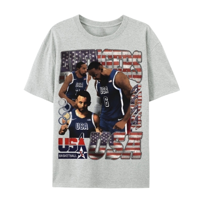 Casual Short Sleeve T-Shirt "Avengers" Team USA T-Shirt (DS)