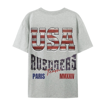 Casual Short Sleeve T-Shirt "Avengers" Team USA T-Shirt (DS)