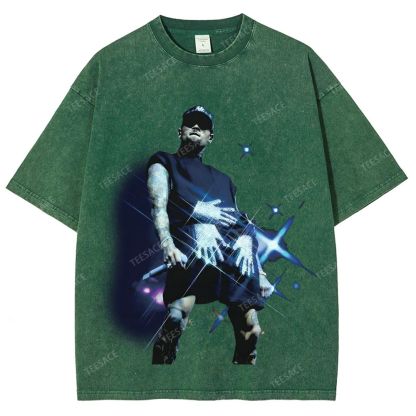 Unisex Fit Washed T-Shirt 2024 CHRIS BROWN V2