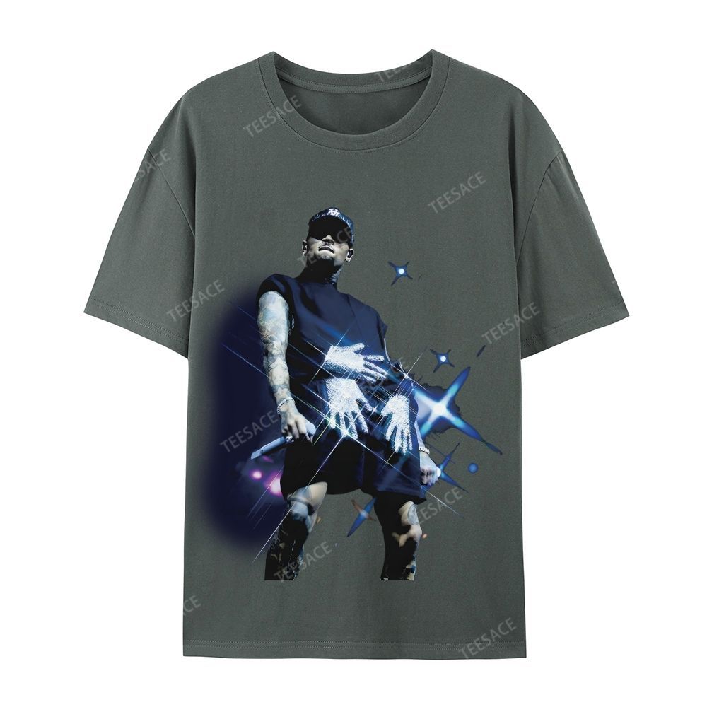 Casual Short Sleeve T-Shirt 2024 CHRIS BROWN V2