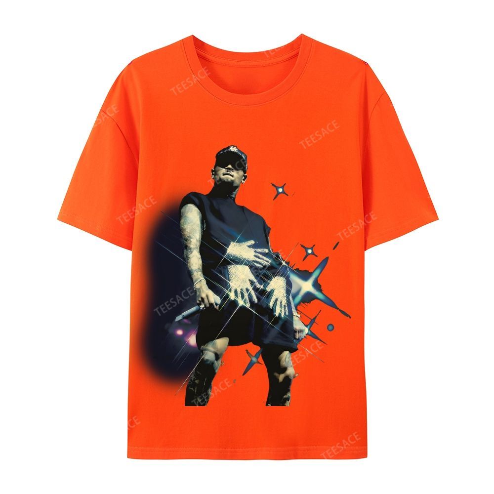Casual Short Sleeve T-Shirt 2024 CHRIS BROWN V2