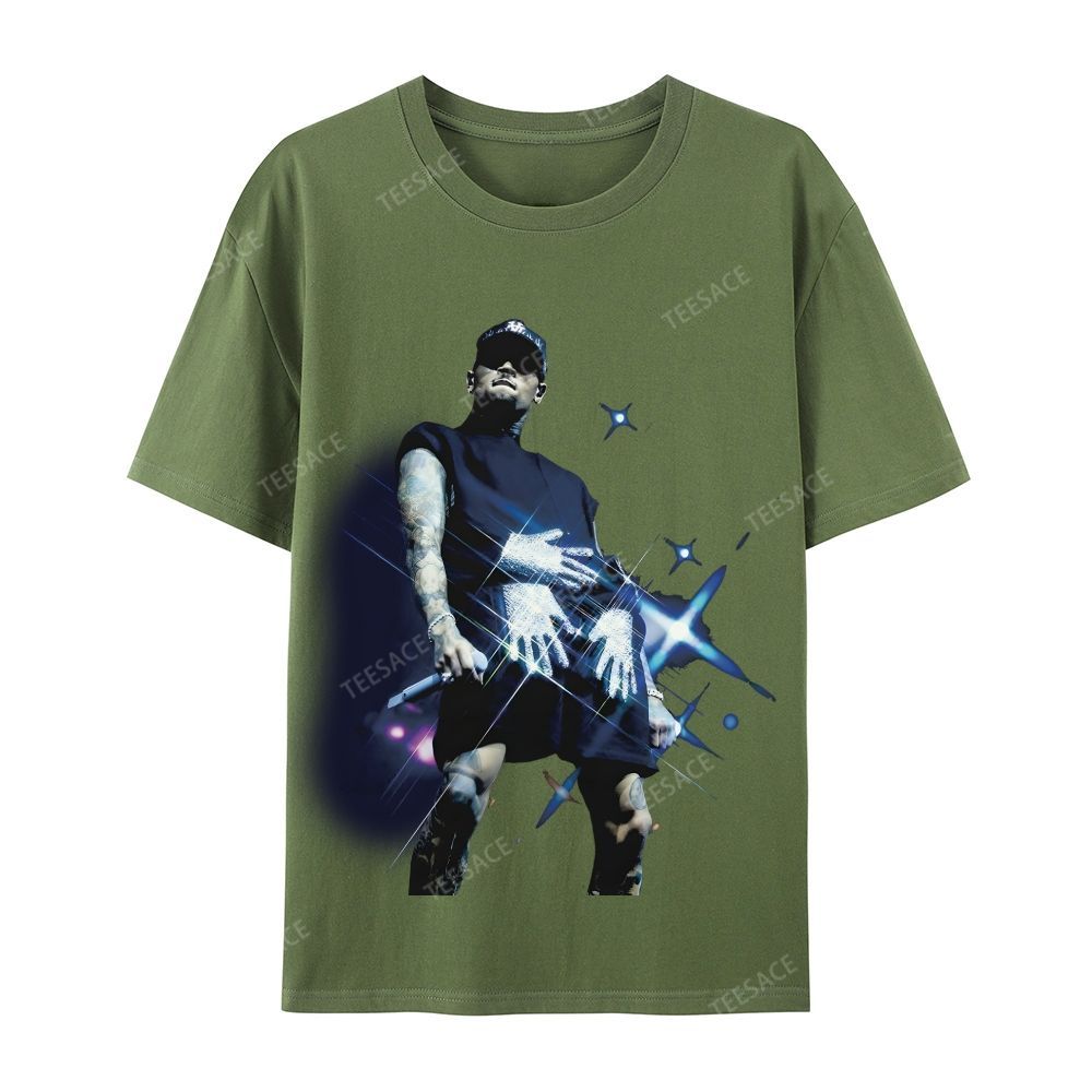 Casual Short Sleeve T-Shirt 2024 CHRIS BROWN V2