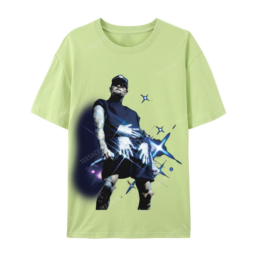 Casual Short Sleeve T-Shirt 2024 CHRIS BROWN V2