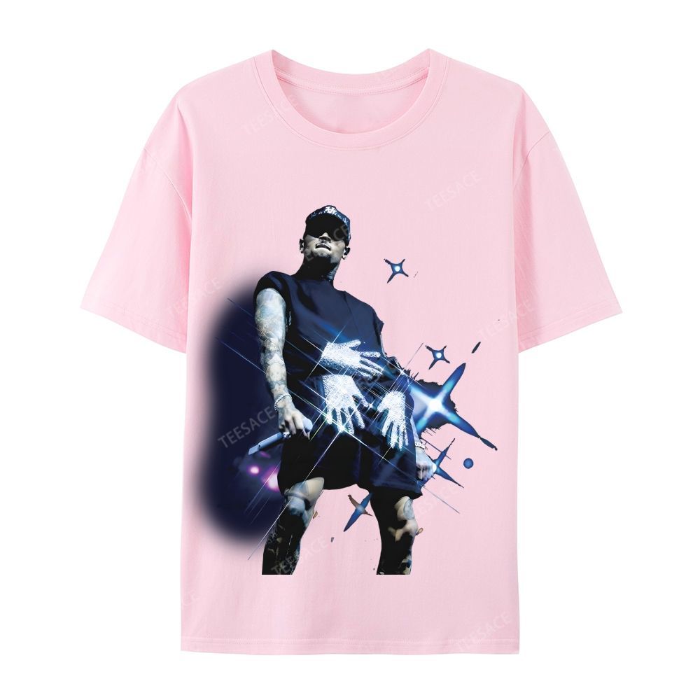 Casual Short Sleeve T-Shirt 2024 CHRIS BROWN V2