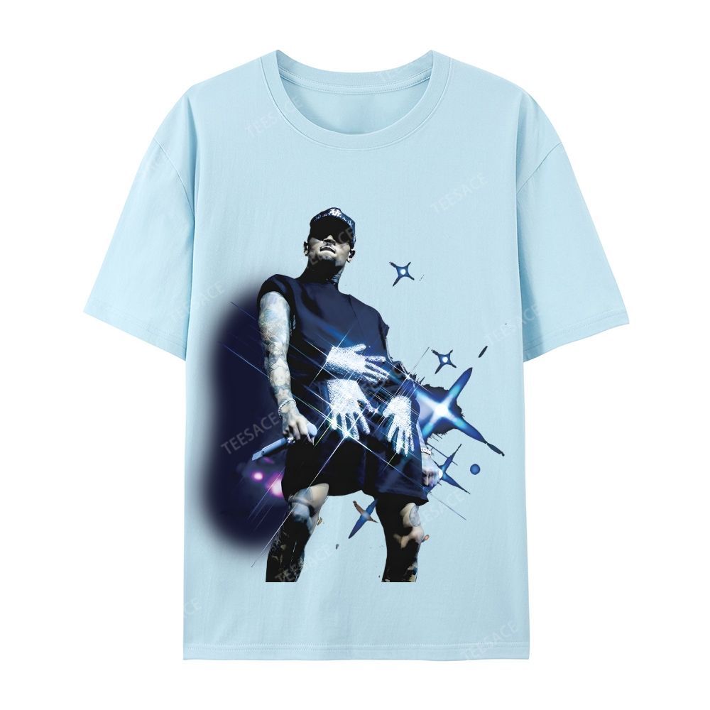 Casual Short Sleeve T-Shirt 2024 CHRIS BROWN V2