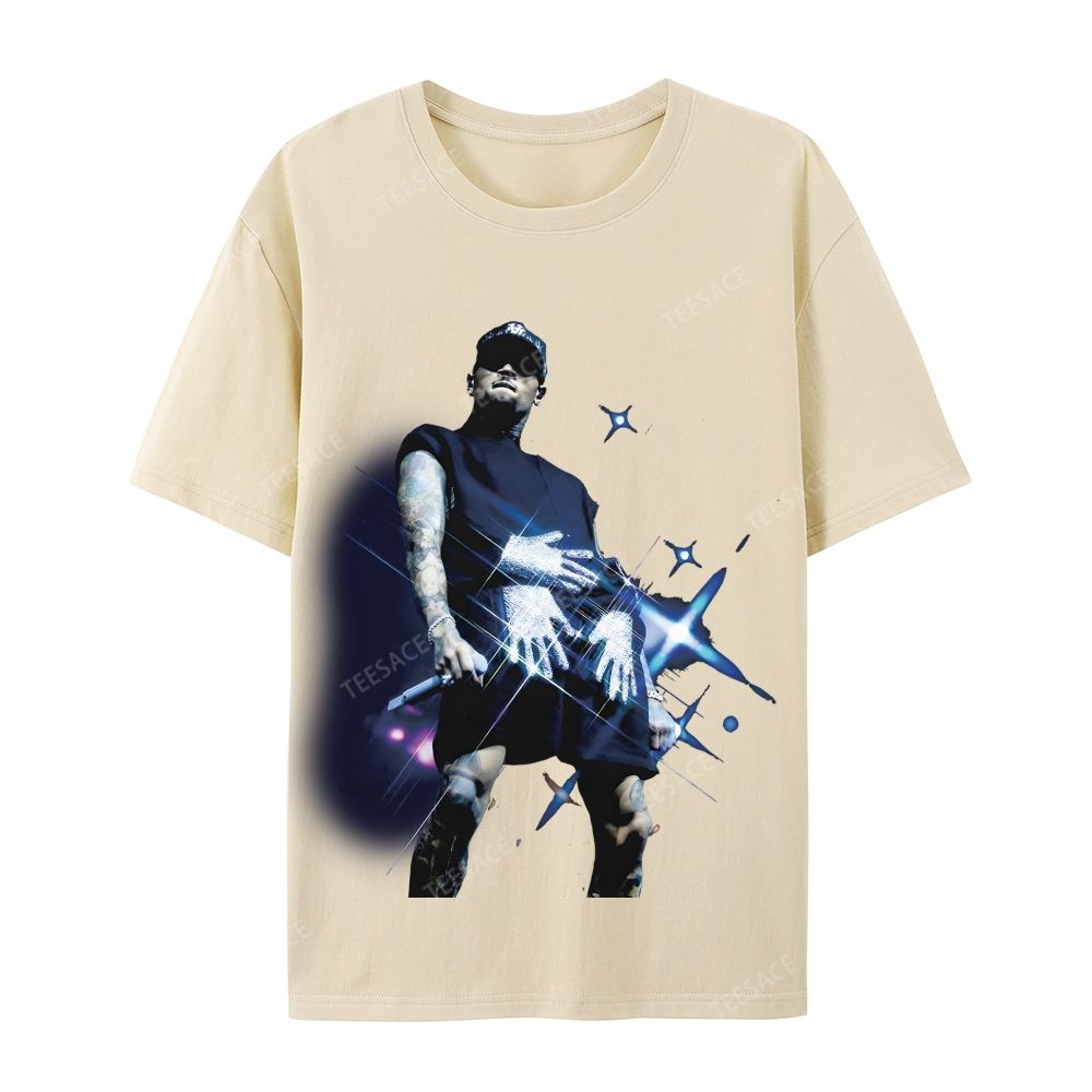 Casual Short Sleeve T-Shirt 2024 CHRIS BROWN V2