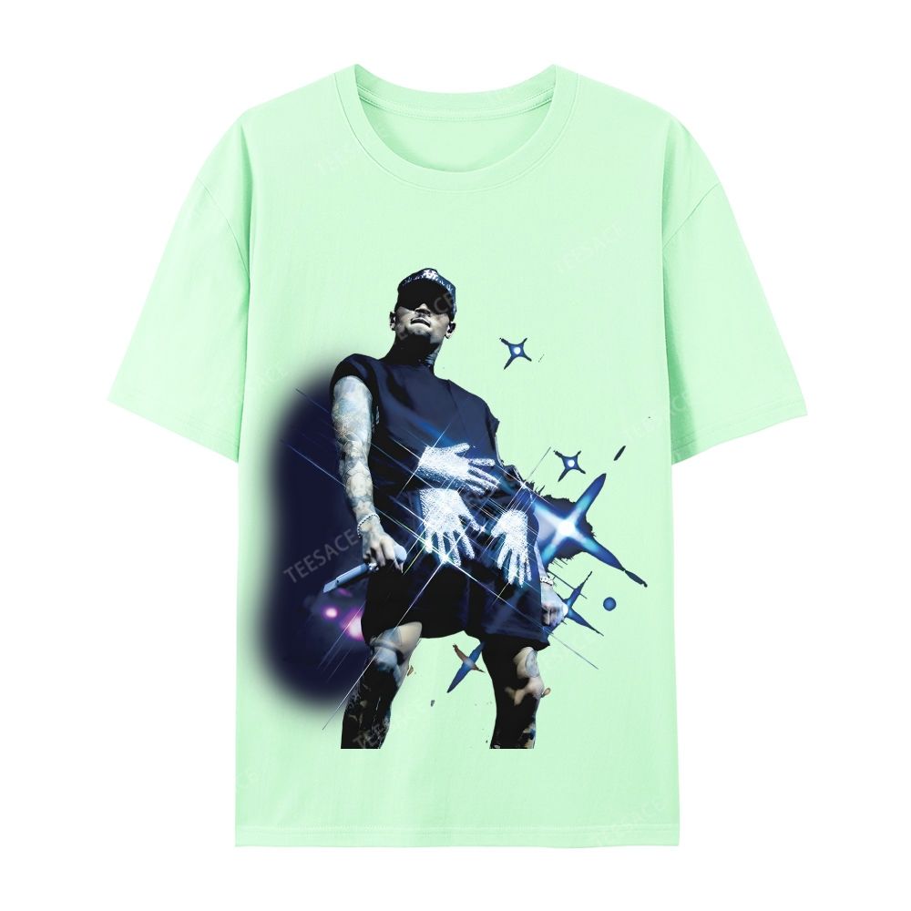Casual Short Sleeve T-Shirt 2024 CHRIS BROWN V2