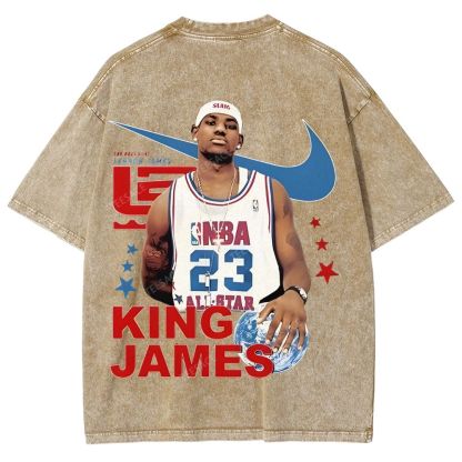 LEBRON JAMES Unisex Fit Washed T-Shirt