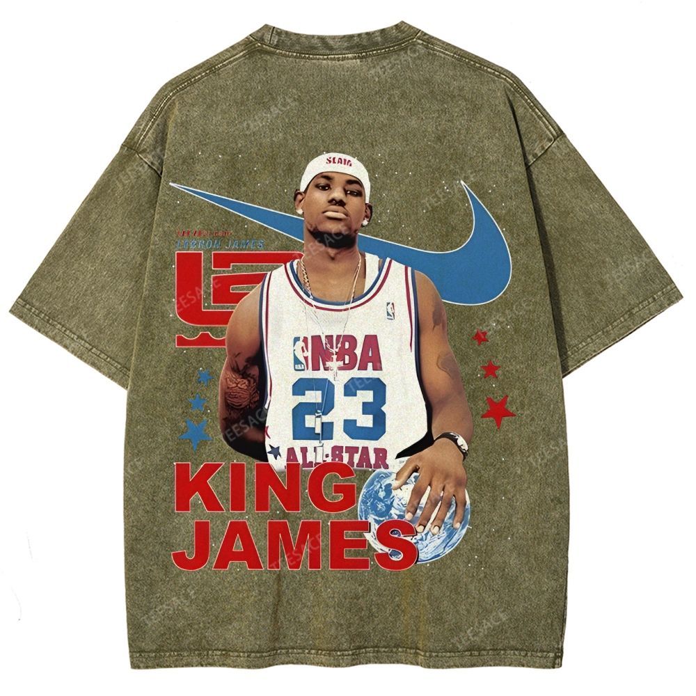 LEBRON JAMES Unisex Fit Washed T-Shirt