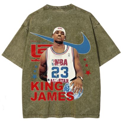 LEBRON JAMES Unisex Fit Washed T-Shirt