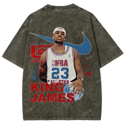 LEBRON JAMES Unisex Fit Washed T-Shirt