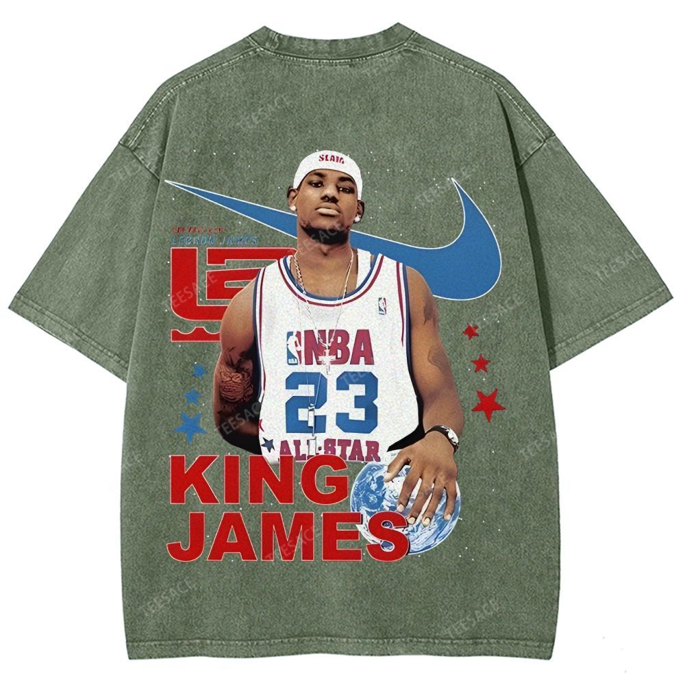 LEBRON JAMES Unisex Fit Washed T-Shirt