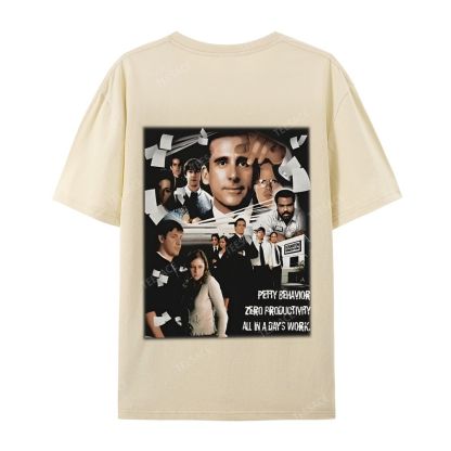 Unisex-Adult Ultra Cotton Washed T-Shirt Graphic  THE OFFICE TEE