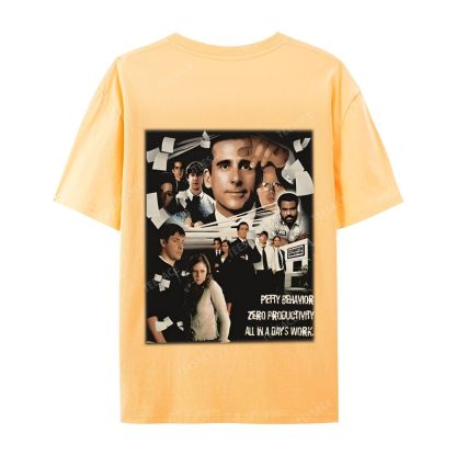 Unisex-Adult Ultra Cotton Washed T-Shirt Graphic  THE OFFICE TEE