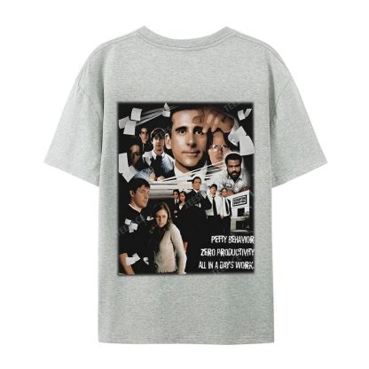Unisex-Adult Ultra Cotton Washed T-Shirt Graphic  THE OFFICE TEE