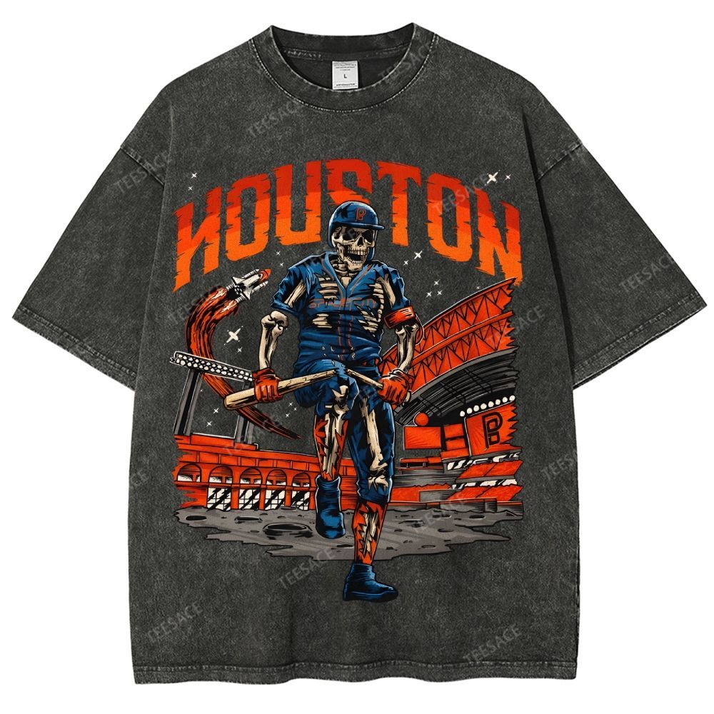 Unisex Fit Washed T-Shirt HOUSTON