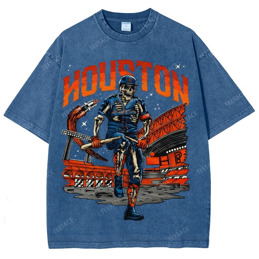 Unisex Fit Washed T-Shirt HOUSTON