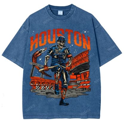 Unisex Fit Washed T-Shirt HOUSTON