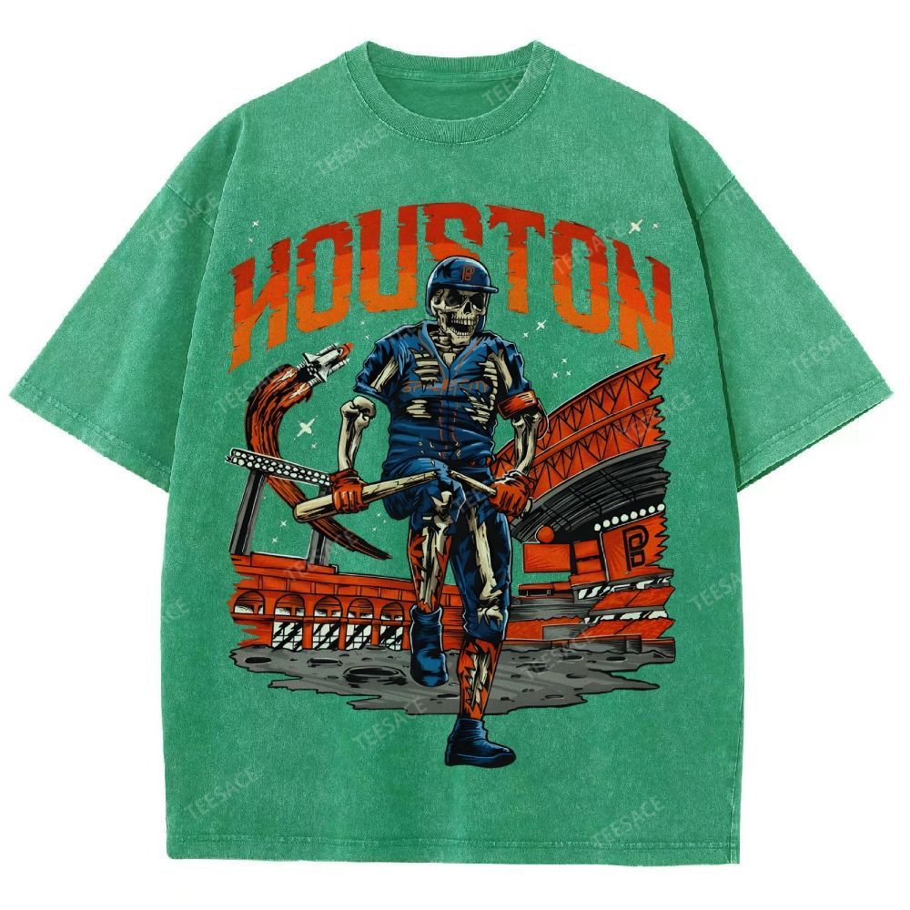 Unisex Fit Washed T-Shirt HOUSTON
