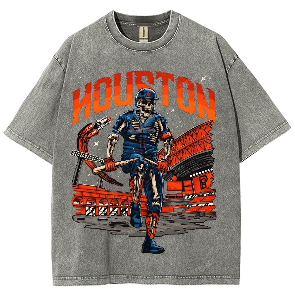 Unisex Fit Washed T-Shirt HOUSTON