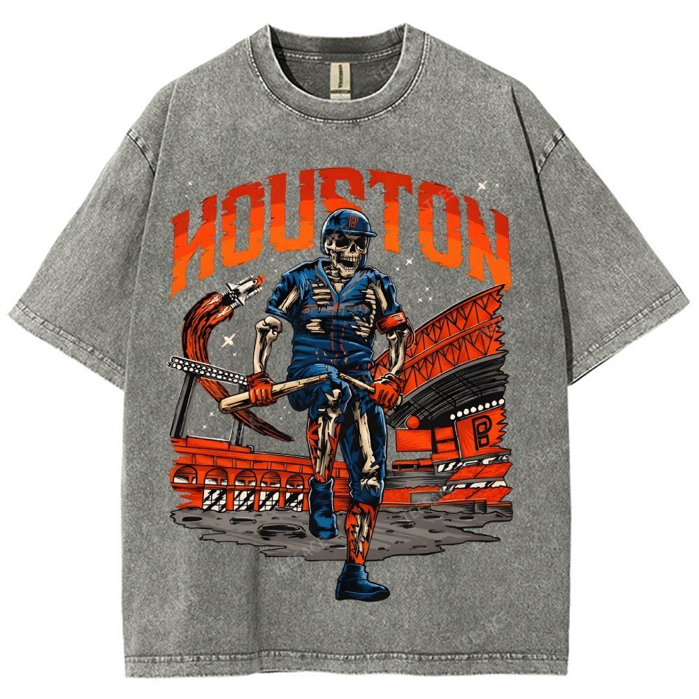 Unisex Fit Washed T-Shirt HOUSTON