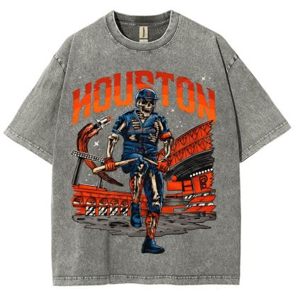 Unisex Fit Washed T-Shirt HOUSTON