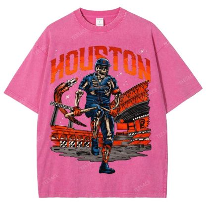 Unisex Fit Washed T-Shirt HOUSTON