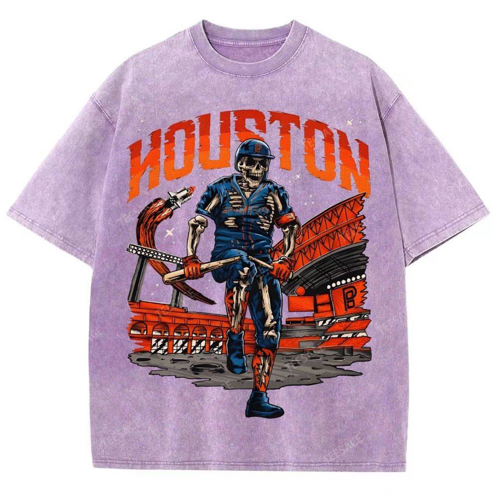 Unisex Fit Washed T-Shirt HOUSTON