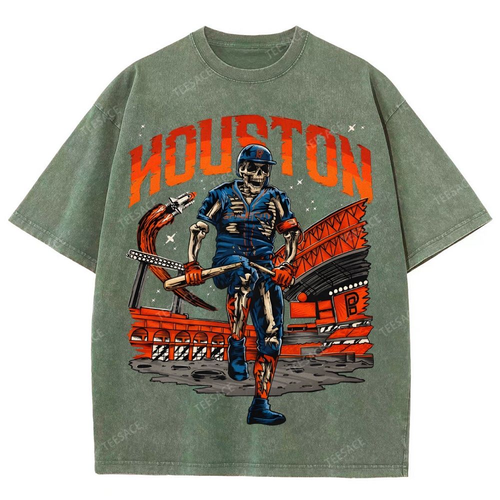 Unisex Fit Washed T-Shirt HOUSTON