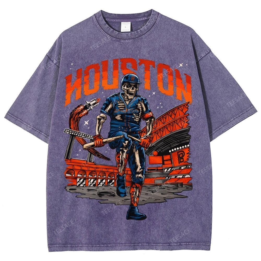 Unisex Fit Washed T-Shirt HOUSTON