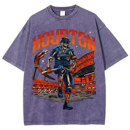 Unisex Fit Washed T-Shirt HOUSTON