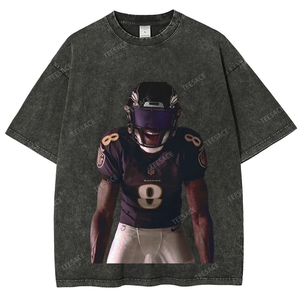 RAVENS Lamar Jackson Unisex Fit Washed T-Shirt