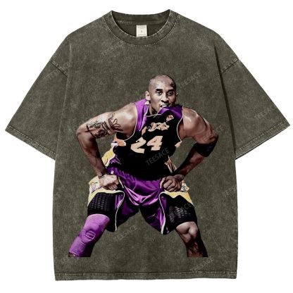 Unisex Fit Washed T-Shirt KOBE 2 TEE