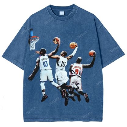 Unisex Fit Washed T-Shirt KOBE & JORDANS & EDWARDS