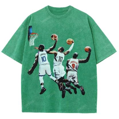Unisex Fit Washed T-Shirt KOBE & JORDANS & EDWARDS