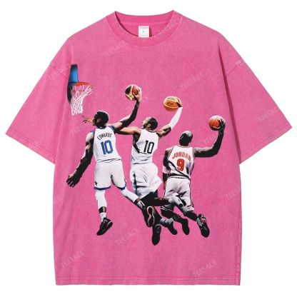 Unisex Fit Washed T-Shirt KOBE & JORDANS & EDWARDS