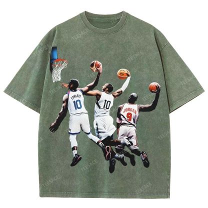 Unisex Fit Washed T-Shirt KOBE & JORDANS & EDWARDS