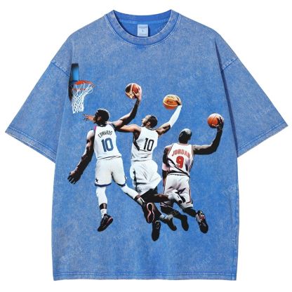 Unisex Fit Washed T-Shirt KOBE & JORDANS & EDWARDS